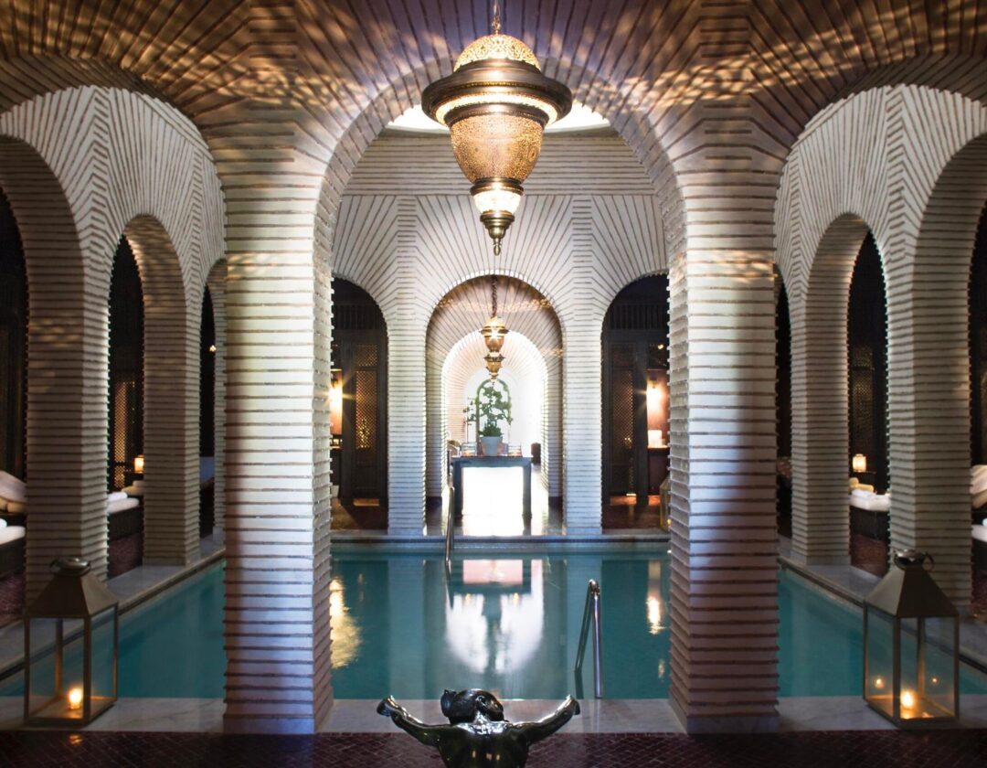 Luxury spa in Marrakech with traditional Moroccan hammam