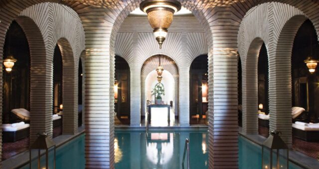 Luxury spa in Marrakech with traditional Moroccan hammam