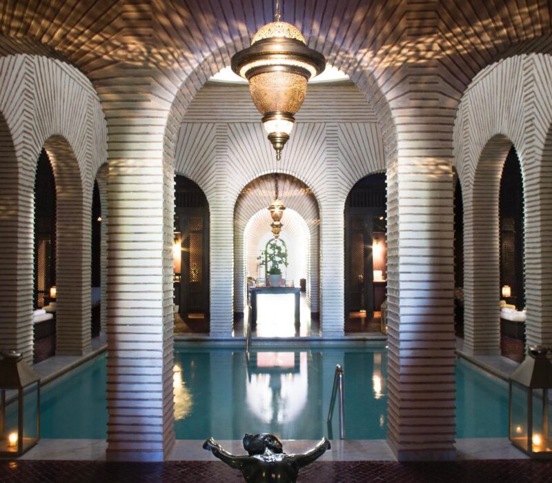 Luxury spa in Marrakech with traditional Moroccan hammam