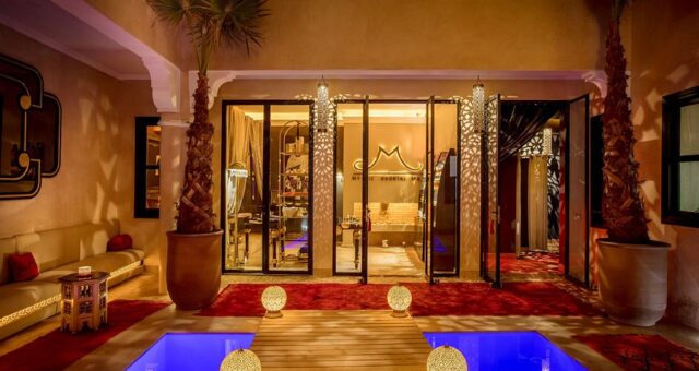 Luxury spa in Marrakech with traditional Moroccan hammam