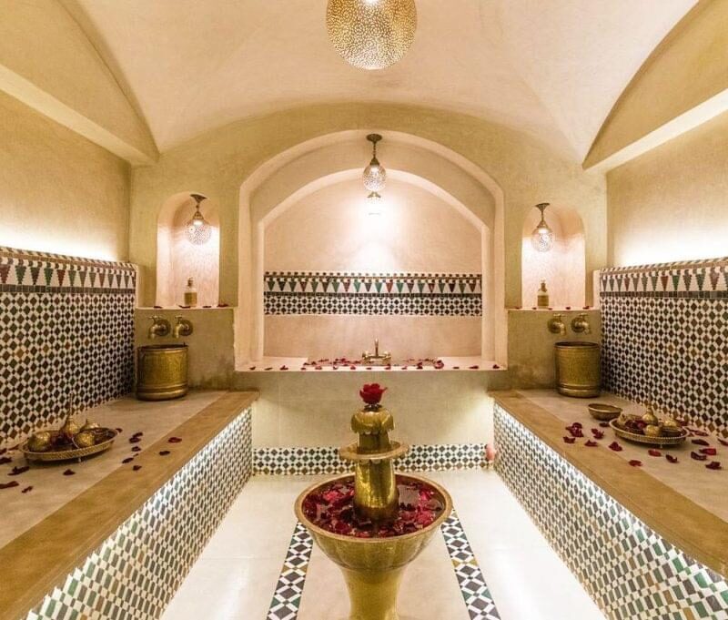 Luxury spa in Marrakech with traditional Moroccan hammam